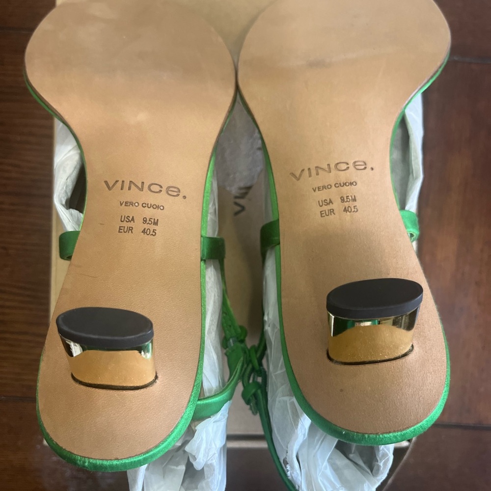 Vince Ester garden green kitten heel sandal NEW 9.5 - Picture 6 of 6